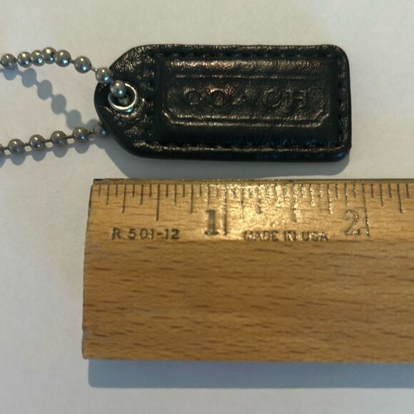 COACH Black Leather Hang Tag - Picture 2 of 3